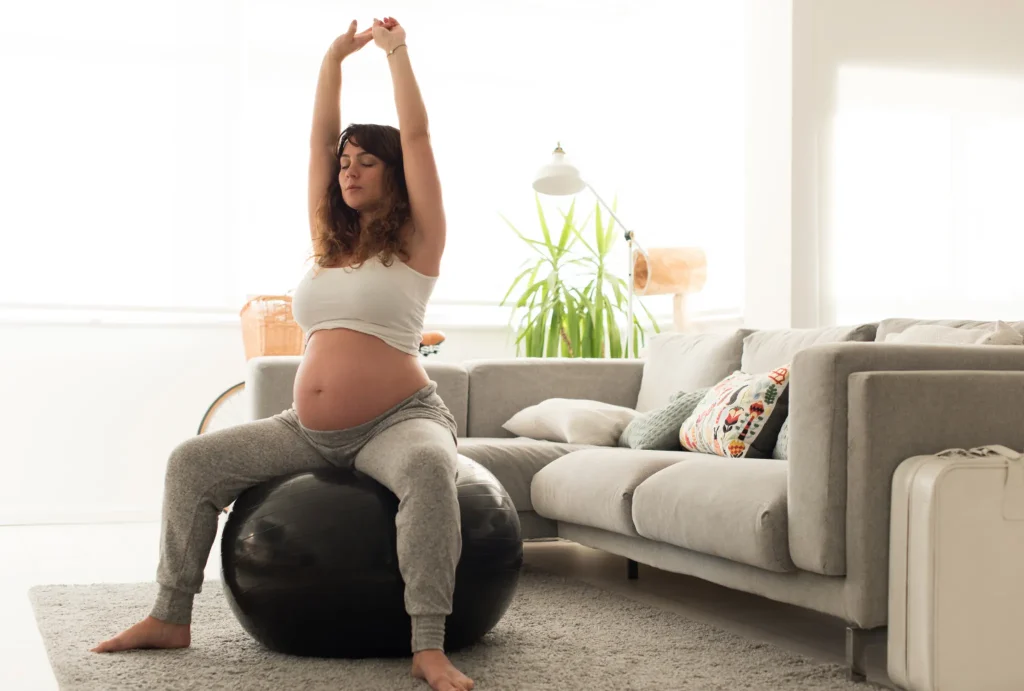 pelota yoga embarazadas