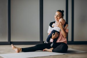 Yoga for moms and babies is a way to connect with your newborn